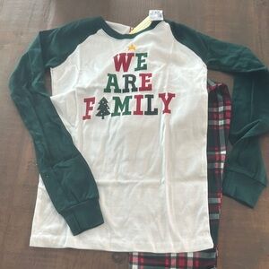 The Children's Place Green and White 'We Are Family' Shirt